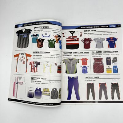 A4 A5 A6 Custom Catalog Printing UV Coating Saddle Stitching Perfect Bind