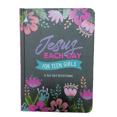 Jesus Each Day For Teen Girls  Hardcover Christian Novel Book Printing With Sopt UV And Customized Cover Finish