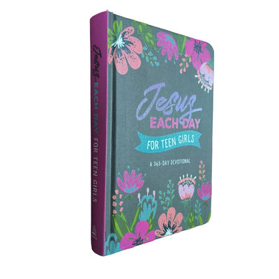 Jesus Each Day For Teen Girls  Hardcover Christian Novel Book Printing With Sopt UV And Customized Cover Finish